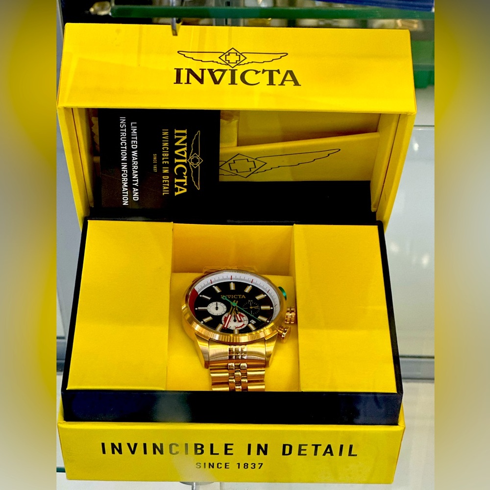 nvicta gold automatic watch (men's)